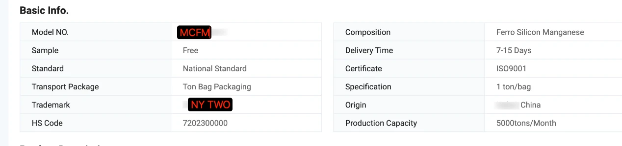 Medium carbon ferromanganese (MCFM) 